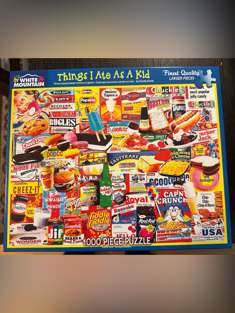 White Mountain 'Things I Ate As A Kid' 1000-Piece Colorful Retro Snack Puzzle